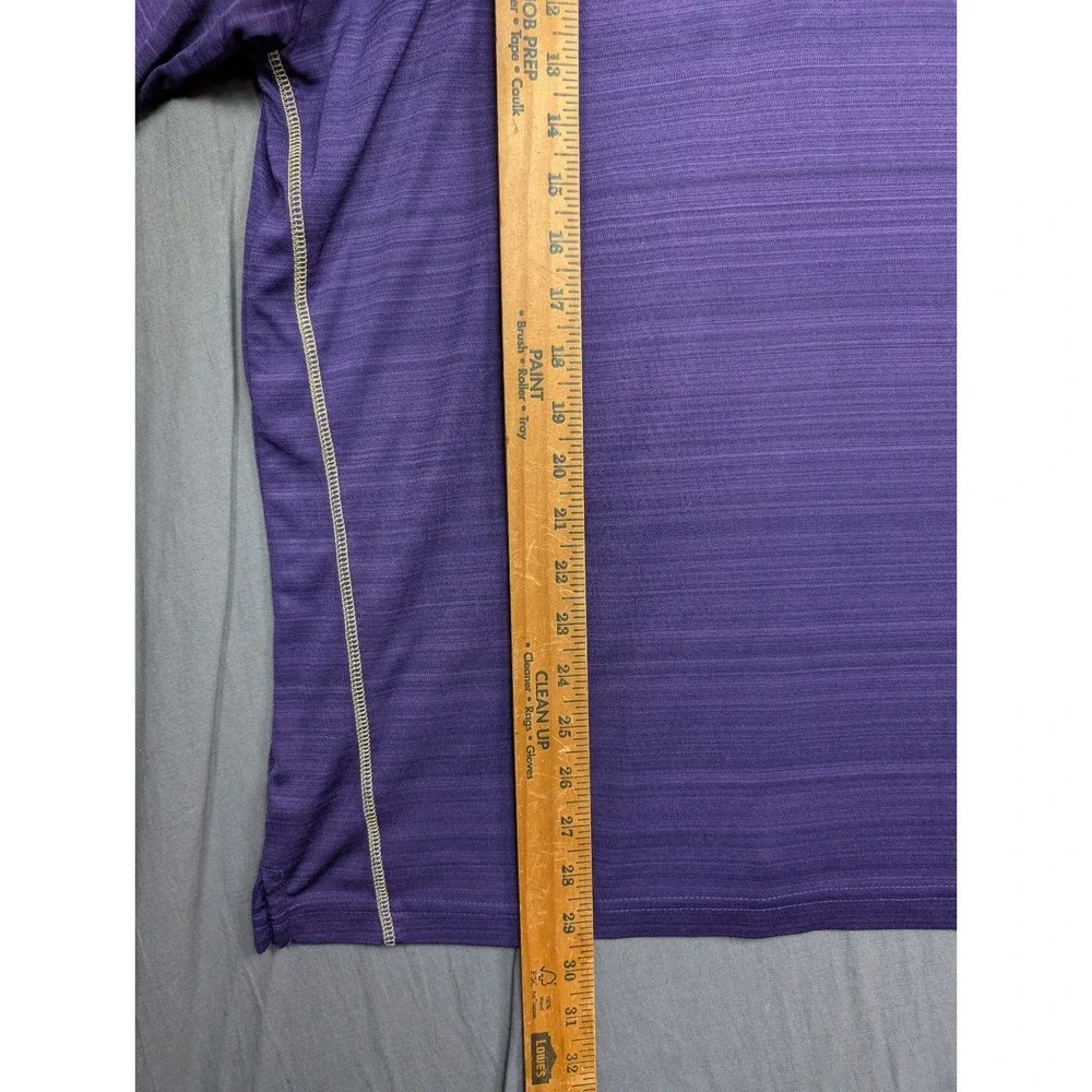 Mens‎ Champion Polo Shirt  Size XL Purple Gold Stripe Huskies